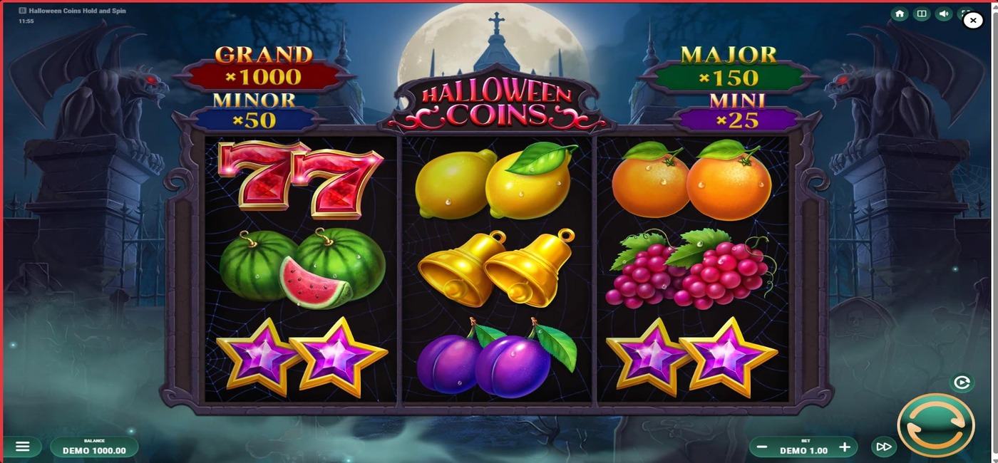 Halloween Coins Hold and Spin